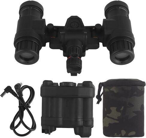 Tactical Night Vision Binoculars with Carrying Case, Helmet-Style AN/PVS31 Binoculars NVG, Non-Functional, with Light, for Hunting and Camping in Saudi Arabia