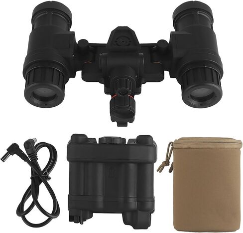 Tactical Night Vision Binoculars with Carrying Case, Helmet-Style AN/PVS31 Binoculars NVG, Non-Functional, with Light, for Hunting and Camping in Saudi Arabia