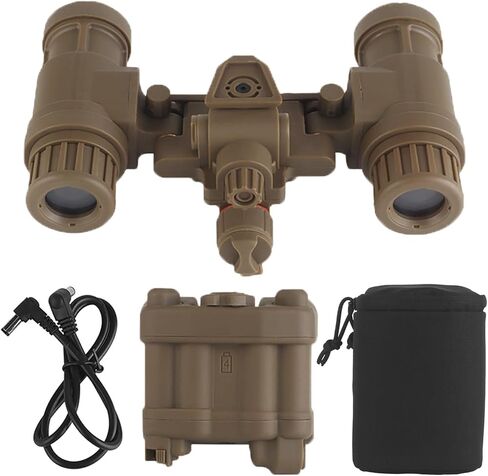 Tactical Night Vision Binoculars with Carrying Case, Helmet-Style AN/PVS31 Binoculars NVG, Non-Functional, with Light, for Hunting and Camping in Saudi Arabia