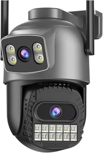 كاميرا واي فاي 15 ميجابكسل خارجية شاشة مزدوجة 10X تكبير رقمي CCTV كاميرا مراقبة فيديو PTZ 8 ميجابكسل كاميرا IP أمنية (قابس أمريكي، 8 ميجابكسل بدون بطاقة SD) in Kuwait