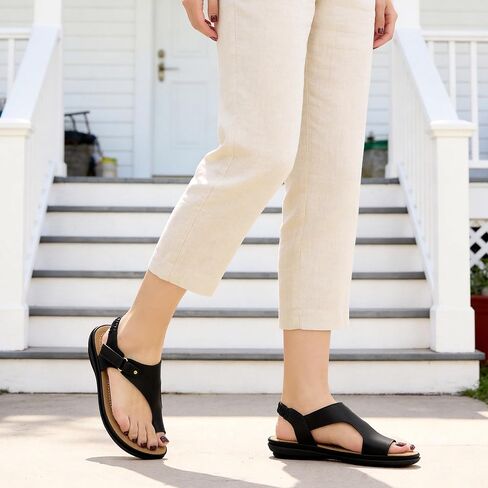 Women's Flat Sandals Summer: Orthopedic Cushioned Footbed Elastic Back Womens Sandals - Comfy Casual Walking Shoes Daily Wear in Saudi Arabia