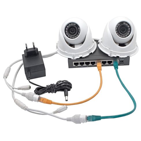 1 أنثى إلى 6 ذكر كابل مقسم الطاقة بتيار مستمر، سلك مقسم 5.5 مم × 2.1 مم لكاميرات CCTV، جهاز التوجيه، شريط إضاءة LED in Kuwait