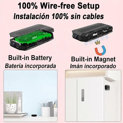 W-08 Mini 4K Portable No Wi-Fi Security Camera, 4G LTE Cellular Security Camera with SIM Card, 60-Day Standby Life, Magnetic Mount, Color Night Vision, AI Motion Detection in Kuwait