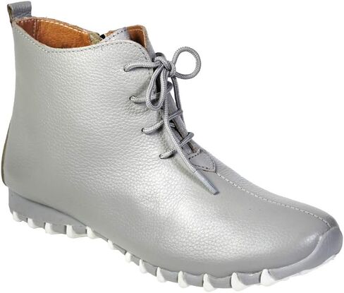 LITFOOT Harbour Tie LF8128-41 حذاء نسائي جلدي للكاحل برباط مع سحاب - أحذية مشي مريحة، نعل داخلي مبطن قابل للإزالة، نعل مطاطي متين غير قابل للانزلاق، أحذية يومية كاجوال in Kuwait