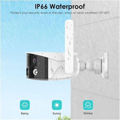 8MP 4K Dual Lens Ultra Wide Angle 180° WiFi IP Camera Cecurity Protection Ai Human Detect Security Surveillance ICSEE APP(8MP No SD Card) in Saudi Arabia