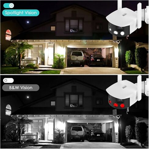 8MP 4K Dual Lens Ultra Wide Angle 180° WiFi IP Camera Cecurity Protection Ai Human Detect Security Surveillance ICSEE APP(8MP No SD Card) in Saudi Arabia