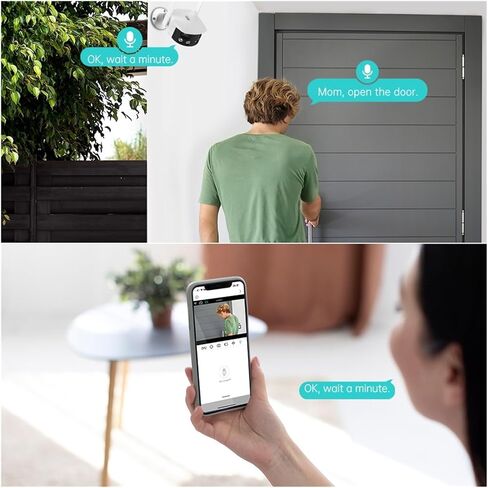 8MP 4K Dual Lens Ultra Wide Angle 180° WiFi IP Camera Cecurity Protection Ai Human Detect Security Surveillance ICSEE APP(8MP No SD Card) in Saudi Arabia