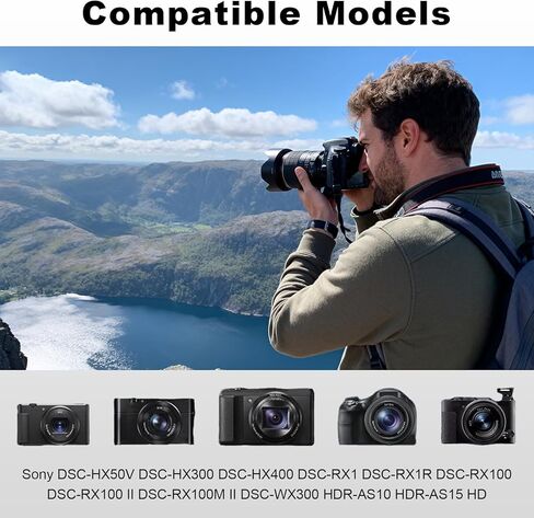 2 حزمة بطارية NP-BX1 وشاحن LCD مزدوج الفتحة، بطارية إعادة شحن لسوني ZV-1، ZV-1 II، Cyber-Shot DSC-HX80/90V/95/99، RX1، RX1R II، RX100 (II/III/IV/V/VA/VI/VII)، الكاميرات in Kuwait