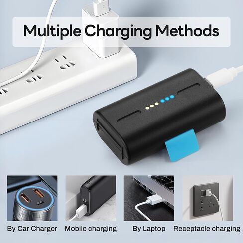 MULS قطعتان بديلتان لكاميرا الأمان اللاسلكية الخارجية SimpliSafe SSCAM-BAT11 SCM301 CMOB1 CM0B1 كاميرات وجرس باب فيديو 7000 مللي أمبير في الساعة حزمة بطارية مطورة مع كابل شحن من النوع C يدوم طويلاً in Kuwait