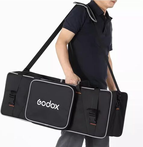 طقم فلاش استوديو Godox MS300V من قطعتين للتصوير الفوتوغرافي، فلاش إضاءة ستروب احترافي بقدرة 600 وات مع مشغل، حامل ثلاثي القوائم، صناديق سوفت بوكس، حقيبة حمل، مظلة لالتقاط الصور الشخصية للمنتج in Kuwait