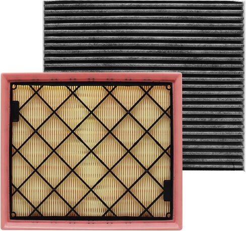 White Cabin Filter & Engine Air Filter Kit for Lincoln Nautilus 2023 2022 2021 2020 2019 in Saudi Arabia