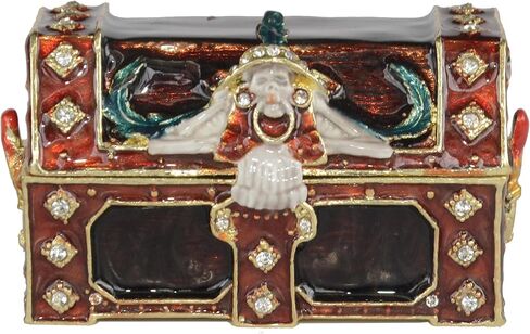 MIXDOM Ruby Slipper Trinket Box Jewelry Box Hand Painted Decorative Box with Hinged Lid Ring Earring Holder Table Figurine Collectible in Kuwait
