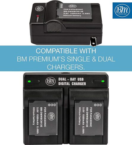 بطارية BM Premium DMW-BCM13E لباناسونيك لوميكس DC-TS7، DMC-FT5A، LZ40، TS5، TS6، TZ37، TZ40، DMC-TZ41، DMC-TZ55، DMC-TZ60، DMC-ZS27، DMC-ZS30، DMC-ZS35، DMC-ZS40، الكاميرات الرقمية DMC-ZS45، DMC-ZS50 in Kuwait