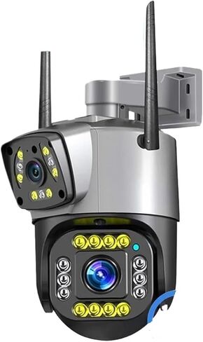 كاميرا IP 4G بعدسة مزدوجة واي فاي 8 ميجابكسل 4K كاميرات مراقبة خارجية للمنزل الذكي للرؤية الليلية V380 تكبير رقمي CCTV كامارا (المعيار الأمريكي، بطاقة 8 ميجابكسل 4G 128G) in Kuwait