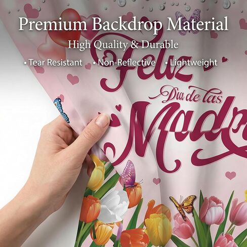 لافتة Feliz Dia de las Madres مقاس 72 × 44 بوصة خلفية كبيرة لعيد الأم السعيدة لتزيين حفلات Dia de las Madres in Kuwait