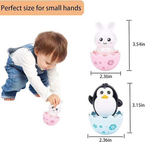 Lukax Baby Easter Egg Toys - Bunny Chick Baby Easter Basket Stuffer, Plastic Easter Egg Toys with Rattles, Toddler Easter Egg Basket Toys for Age 8 Month+ in Kuwait