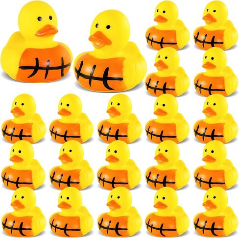SCIONE 28 Pcs Baseball Rubber Ducks Bulk - 2 Inch Sports Theme Duckie Toys for Bath and Pool - Small Duck Figurines for Kids Birthday Party Favors, Classroom Rewards, Goodie Bag Fillers and Carnival in Saudi Arabia