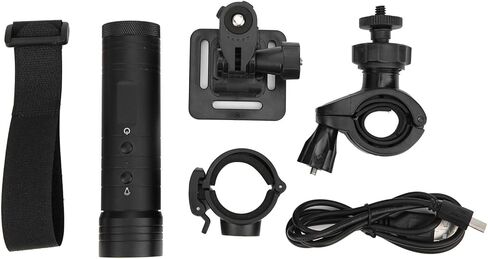 Acouto 720P مسجل DVR للدراجات النارية مع 8 مصابيح LED، Lightw Motorcycle DVR، مسجل، فيديو، 720P، DV خفيف الوزن، Sport DV، كاميرا خوذة، Vi in Kuwait