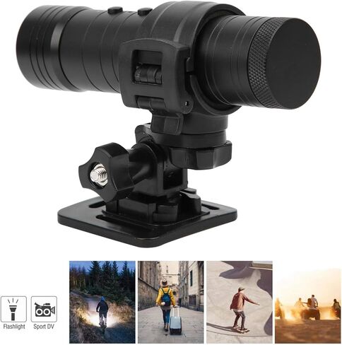 Acouto 720P مسجل DVR للدراجات النارية مع 8 مصابيح LED، Lightw Motorcycle DVR، مسجل، فيديو، 720P، DV خفيف الوزن، Sport DV، كاميرا خوذة، Vi in Kuwait