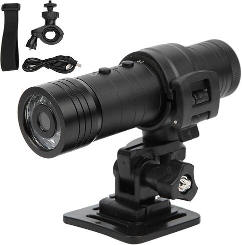 Acouto 720P مسجل DVR للدراجات النارية مع 8 مصابيح LED، Lightw Motorcycle DVR، مسجل، فيديو، 720P، DV خفيف الوزن، Sport DV، كاميرا خوذة، Vi in Kuwait