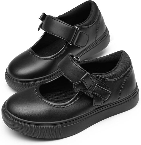 Rihero Girls Sneakers Kids School Uniform Mary Jane Shoes Casual Walking Shoes for Toddler Little Big Kids in Saudi Arabia