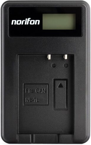 شاحن USB Norifon NB-7L LCD لكاميرات Canon PowerShot G10 وPowerShot G11 وG12 وSX30 وغيرها in Kuwait