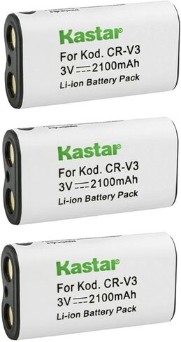بطارية Kastar CR-V3 بديلة لبطارية Kodak ULCR-V3R VLCRV3 1080142، 23-354 23-460 23-506 6207 770410، كاميرا Kodak Z663 Zoom Z700 Z710 Z740 Z885 Z1275 in Kuwait