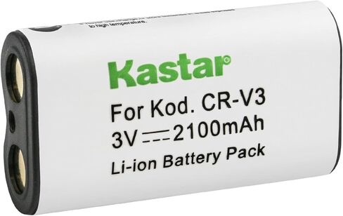 Kastar CR-V3 Battery 2-Pack Replacement for Kodak ULCR-V3R VLCRV3 1080142, 23-354 23-460 23-506 6207 770410 Battery, Kodak Z663 Zoom Z700 Z710 Z740 Z885 Z1275 Camera in Saudi Arabia
