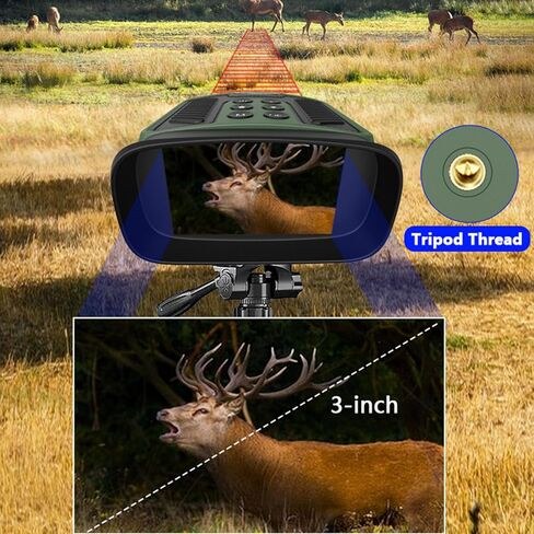 مناظير رقمية من بانابوي، فيديو 4K QHD، صور 48 ميجابكسل، تكبير رقمي 8X، شاشة IPS 3 بوصة، مع بطارية 5000 مللي أمبير في الساعة ودعم تخزين 128 جيجابايت، لمشاهدة الطيور والتخييم والمشي لمسافات طويلة ومشاهدة الحياة البرية in Kuwait