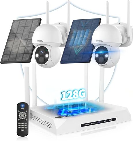 《 تعمل بالطاقة الشمسية بنسبة 100% وتغطية كاملة بزاوية 360 درجة 》نظام كاميرا PTZ لاسلكي خارجي، وكاميرات تعمل بالبطارية تعمل بالطاقة الشمسية بدقة 4 ميجابكسل، وأنظمة مراقبة الفيديو المنزلية in Kuwait