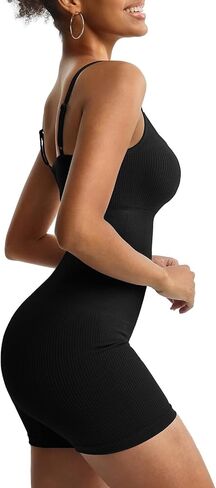 BRXL Womens Workout Romper Seamless Adjustable Spaghetti Strap Short Jumpsuits Sleeveless Padded One Piece Outfit in Saudi Arabia