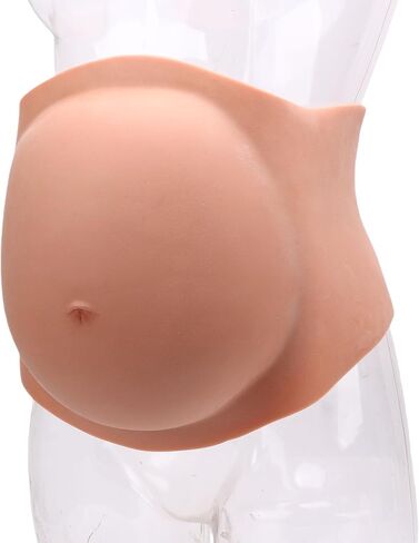 YUYTE Silicone Fake Pregnant Belly Bump, Artificial Baby Bump Adjustable Lightweight Soft for Parties Performances, Training, Memory Foam Filling Costumes for Actor Maternity(Yellow) in Kuwait