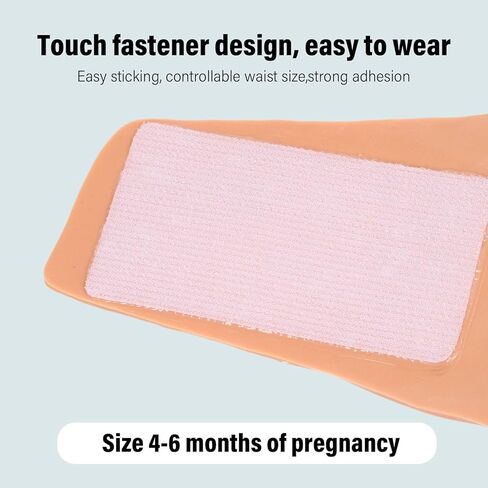 YUYTE Silicone Fake Pregnant Belly Bump, Artificial Baby Bump Adjustable Lightweight Soft for Parties Performances, Training, Memory Foam Filling Costumes for Actor Maternity(Yellow) in Kuwait