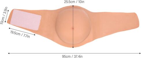 YUYTE Silicone Fake Pregnant Belly Bump, Artificial Baby Bump Adjustable Lightweight Soft for Parties Performances, Training, Memory Foam Filling Costumes for Actor Maternity(Yellow) in Kuwait