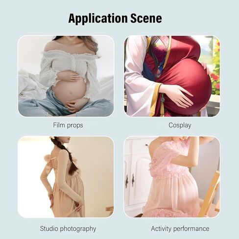 YUYTE Silicone Fake Pregnant Belly Bump, Artificial Baby Bump Adjustable Lightweight Soft for Parties Performances, Training, Memory Foam Filling Costumes for Actor Maternity(Yellow) in Kuwait