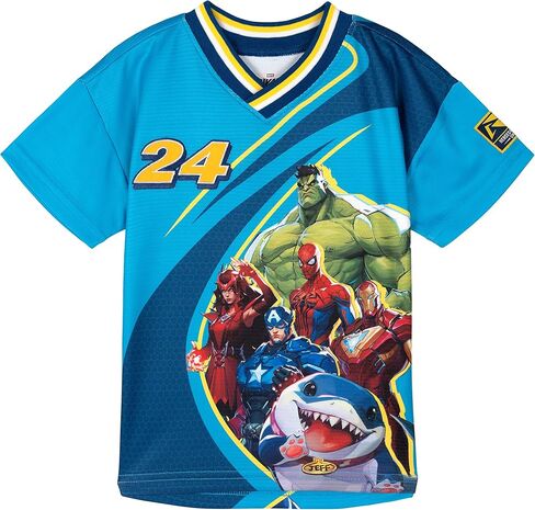 Marvel Mesh Soccer Jersey Athletic T-Shirt Toddler to Adult Sizes (2T - 2XL) in Saudi Arabia