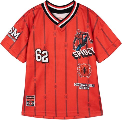 Marvel Mesh Soccer Jersey Athletic T-Shirt Toddler to Adult Sizes (2T - 2XL) in Saudi Arabia