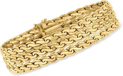 Ross-Simons 14kt الذهب الأصفر 3 صفوف السربنتين السربنتين. 7 بوصات in Kuwait