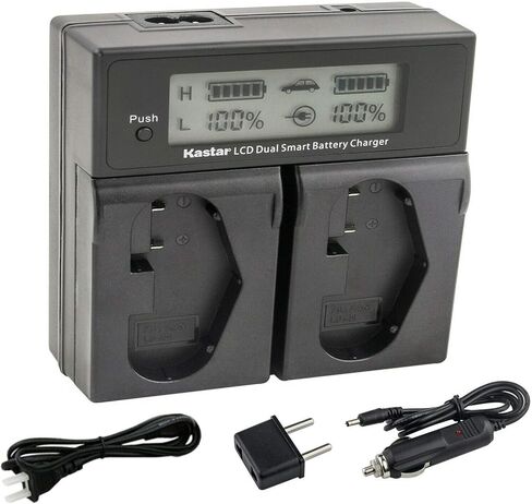 [مفكك بالكامل] شاحن Kastar LP-E4N AC LCD مزدوج سريع متوافق مع Canon LP-E4N LPE4N، LP-E4 LPE4، بطارية US 5751B002، شاحن Canon LC-E4 LC-E4N، Canon EOS 1D Mark III، Mark 3، كاميرا EOS 1Ds in Kuwait