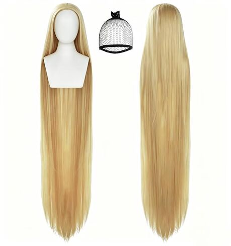 JoneTing 32inches Long Black Wig【+ Wig Cap)】 Long Black Staight Wig Synthetic Cosplay Wig for Women Party Costume Wig for Women Halloween Chrismas Party in Saudi Arabia