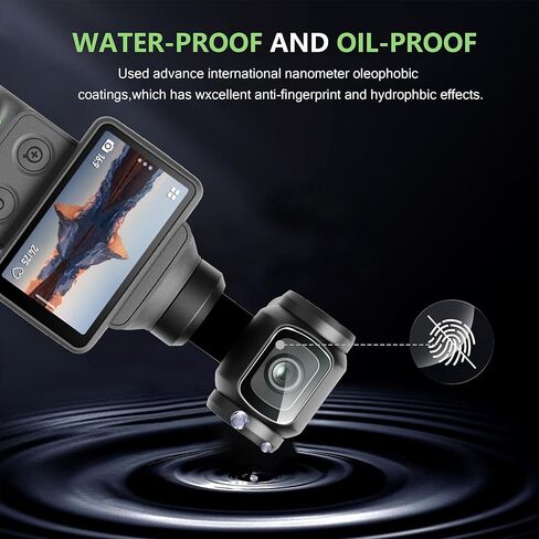 واقي شاشة DJI Osmo Pocket 3/4 من الزجاج المقسى وواقي عدسة الكاميرا من الزجاج المقسى، شفاف عالي الوضوح، صديق للحافظة، مضاد للخدش in Kuwait