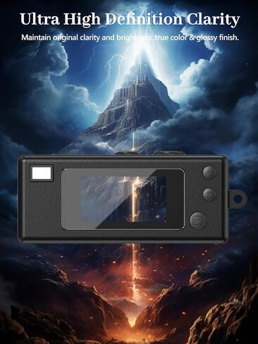 واقي شاشة مكون من قطعتين لكاميرا Kodak Charmera Keychain، زجاج مقسى بصلابة 9H، مضاد لبصمات الأصابع، مضاد للخدش، سهل التركيب، شفاف عالي الدقة in Kuwait