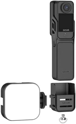 مجموعة إضاءة SJCAM C400 LED مع حامل ثلاثي القوائم، وكاميرا تسجيل فيديو لمنشئ محتوى YouTube بدقة 4K، واستخدام طاقة 7 ساعات، ومثبت 6 محاور، لمؤثري Vlogs، وشاشة تعمل باللمس 2.29 بوصة، وكاميرا جسم مقاومة للماء 30 متر، أسود in Kuwait