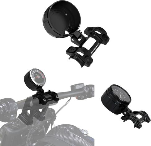 POWER JAMES Gold Handlebar Top Clamping Cover with Single Instrument Bracket Compatible with Harley Davidson 2018-2025 Fat Bob FXFB/S (Gold) in Saudi Arabia