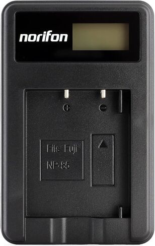 شاحن USB Norifon NP-85 LCD لكاميرا Fujifilm FinePix SL1000 وFinePix SL240 وSL245 وSL260 وSL280 وSL300 وSL305 والمزيد in Kuwait