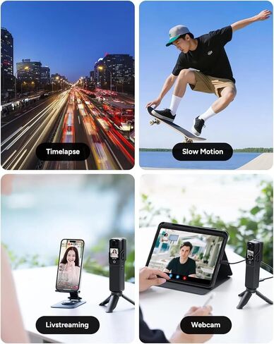 مجموعة كاميرا SJCAM C400 3 في 1، كاميرا محمولة بجيب 256 جيجا بايت 4K، طاقة 7 ساعات، كاميرا عمل تثبيت 6 محاور، شاشة تعمل باللمس 2.29 بوصة، كاميرا جسم مقاومة للماء لمدونة فيديو للسفر، أسود in Kuwait