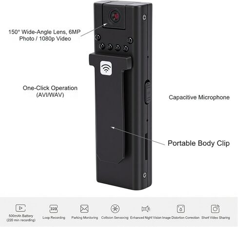 RiToEasysports Night Camera Recorder, 1080P HD Portable Video Recorder with Magnetic Base and Motion Detection for Home Security Outdoor Adventures in Kuwait