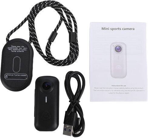 كاميرا LICAEVEY Action، كاميرا فيديو 1080P FHD WiFi مقاومة للماء يمكن ارتداؤها مع حبل مغناطيسي، عدسة زاوية واسعة 120 درجة لمدونات الفيديو ورياضات السفر in Kuwait