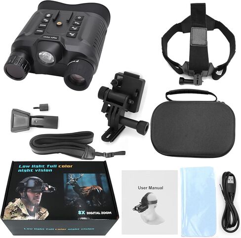 for Binoculars Professional |360P Night Vision Enhancement| 3D Night Vision VR Telescope |8X Digital Zoom| Starlight-Level Sensor |Head-Mounted in Kuwait