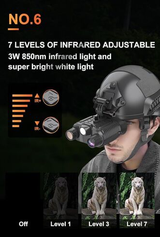 for Binoculars Professional |360P Night Vision Enhancement| 3D Night Vision VR Telescope |8X Digital Zoom| Starlight-Level Sensor |Head-Mounted in Kuwait